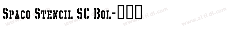 Spaco Stencil SC Bol字体转换